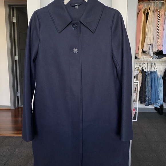 COS SINGLE-BREASTED WOOL-CASHMERE COAT - Picture 3 of 3